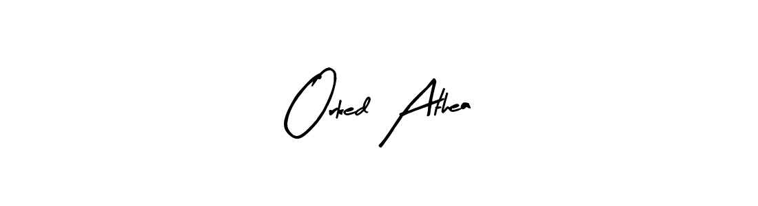 Use a signature maker to create a handwritten signature online. With this signature software, you can design (Arty Signature) your own signature for name Orked Athea. Orked Athea signature style 8 images and pictures png