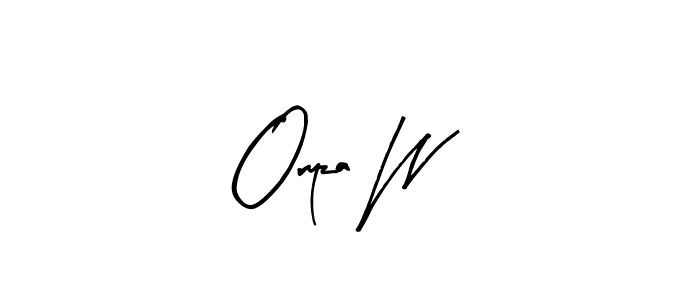 Also You can easily find your signature by using the search form. We will create Oryza W name handwritten signature images for you free of cost using Arty Signature sign style. Oryza W signature style 8 images and pictures png