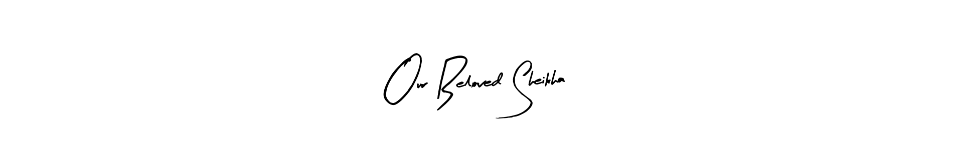 You should practise on your own different ways (Arty Signature) to write your name (Our Beloved Sheikha) in signature. don't let someone else do it for you. Our Beloved Sheikha signature style 8 images and pictures png