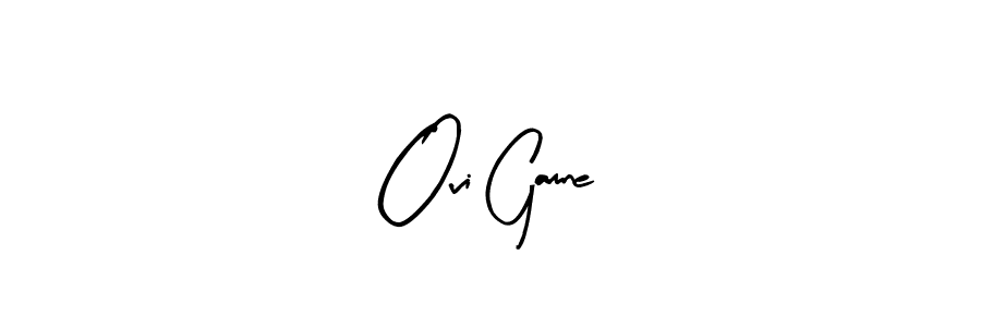 How to make Ovi Gamne name signature. Use Arty Signature style for creating short signs online. This is the latest handwritten sign. Ovi Gamne signature style 8 images and pictures png