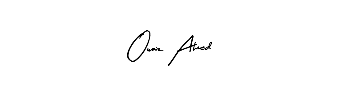 Similarly Arty Signature is the best handwritten signature design. Signature creator online .You can use it as an online autograph creator for name Owaiz Ahmed. Owaiz Ahmed signature style 8 images and pictures png