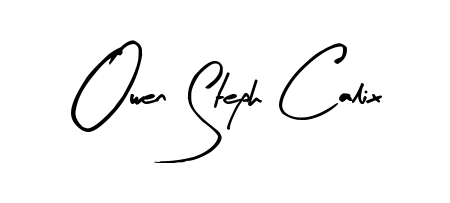 Similarly Arty Signature is the best handwritten signature design. Signature creator online. You can use it as an online autograph creator for name Owen Steph Calix. Owen Steph Calix signature style 8 images and pictures png