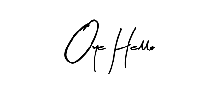A stylish, flowing autograph style designed for name Oye Hello using Arty Signature typography. Perfect for digital creative projects. Oye Hello signature style 8 images and pictures png