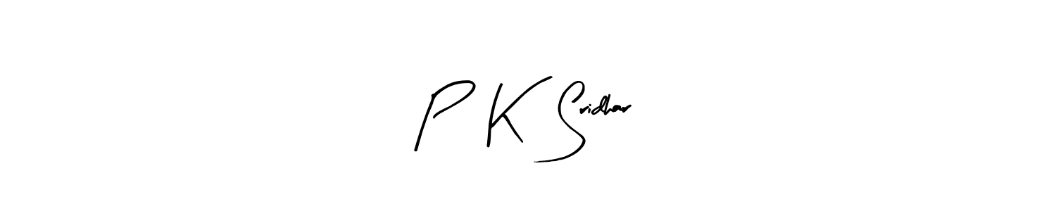 Make a beautiful signature design for name P   K   Sridhar. With this signature (Arty Signature) style, you can create a handwritten signature for free. P   K   Sridhar signature style 8 images and pictures png