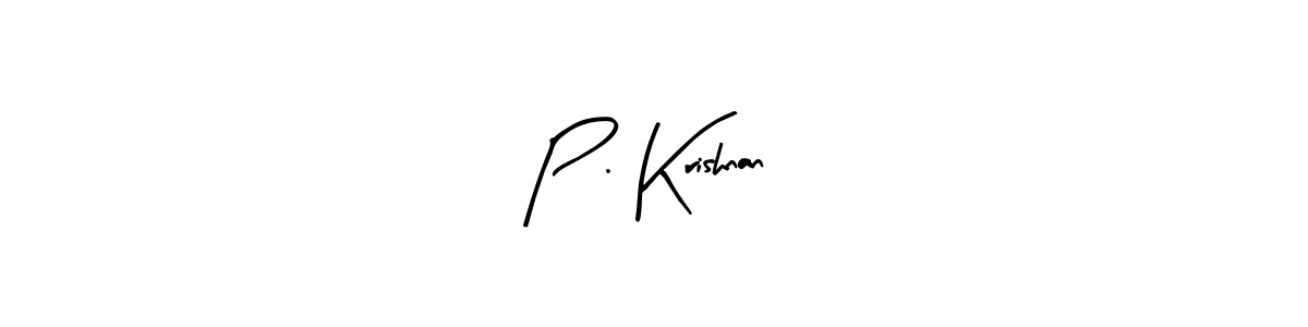 Design your own signature with our free online signature maker. With this signature software, you can create a handwritten (Arty Signature) signature for name P . Krishnan. P . Krishnan signature style 8 images and pictures png