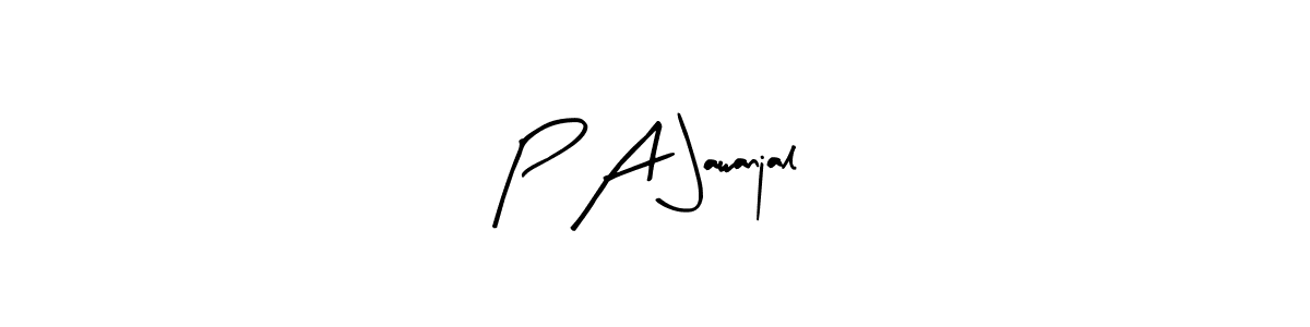 Design your own signature with our free online signature maker. With this signature software, you can create a handwritten (Arty Signature) signature for name P A Jawanjal. P A Jawanjal signature style 8 images and pictures png