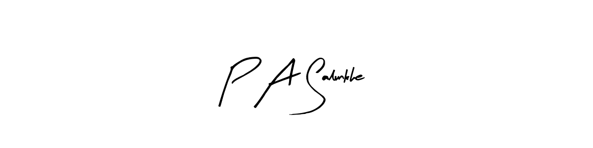 P A Salunkhe stylish signature style. Best Handwritten Sign (Arty Signature) for my name. Handwritten Signature Collection Ideas for my name P A Salunkhe. P A Salunkhe signature style 8 images and pictures png