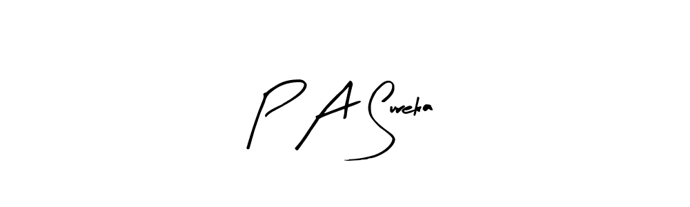 How to make P A Sureka signature? Arty Signature is a professional autograph style. Create handwritten signature for P A Sureka name. P A Sureka signature style 8 images and pictures png