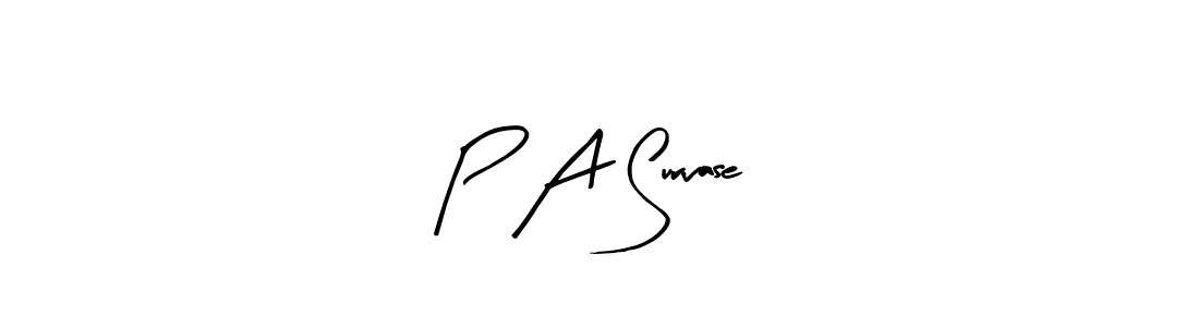 How to make P A Survase signature? Arty Signature is a professional autograph style. Create handwritten signature for P A Survase name. P A Survase signature style 8 images and pictures png