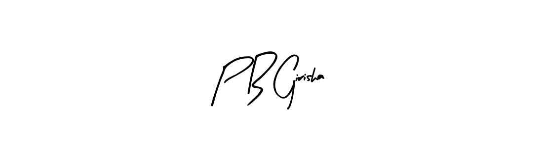 if you are searching for the best signature style for your name P B Girisha. so please give up your signature search. here we have designed multiple signature styles  using Arty Signature. P B Girisha signature style 8 images and pictures png