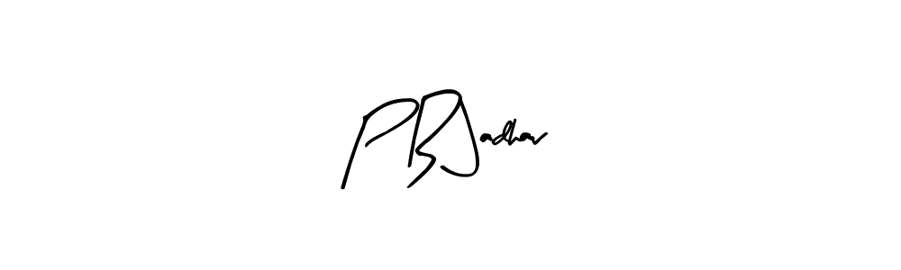 Design your own signature with our free online signature maker. With this signature software, you can create a handwritten (Arty Signature) signature for name P B Jadhav. P B Jadhav signature style 8 images and pictures png