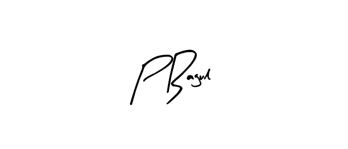 Create a beautiful signature design for name P Bagul. With this signature (Arty Signature) fonts, you can make a handwritten signature for free. P Bagul signature style 8 images and pictures png