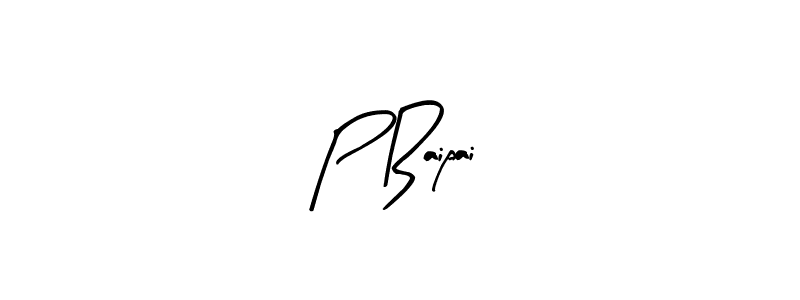 P Baipai stylish signature style. Best Handwritten Sign (Arty Signature) for my name. Handwritten Signature Collection Ideas for my name P Baipai. P Baipai signature style 8 images and pictures png
