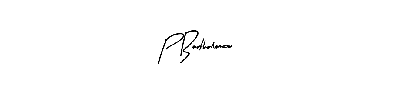How to make P Bartholomew name signature. Use Arty Signature style for creating short signs online. This is the latest handwritten sign. P Bartholomew signature style 8 images and pictures png