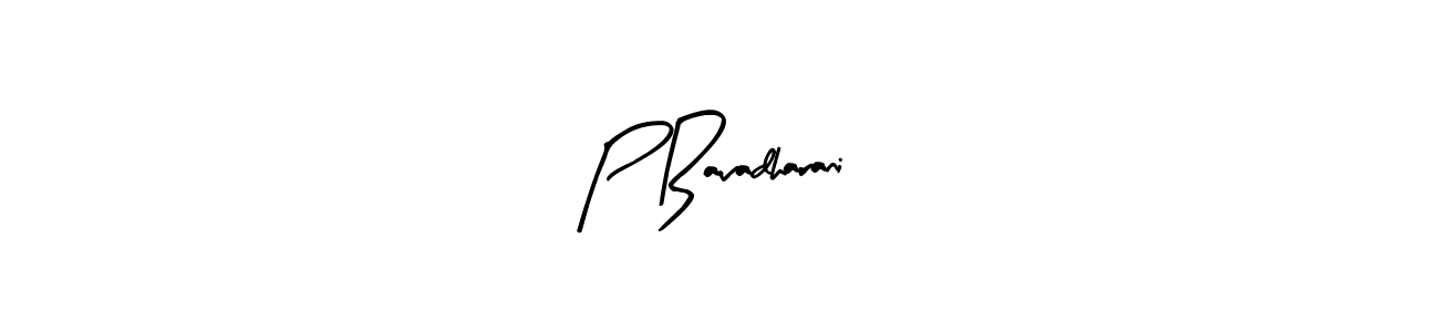 Make a beautiful signature design for name P Bavadharani. With this signature (Arty Signature) style, you can create a handwritten signature for free. P Bavadharani signature style 8 images and pictures png