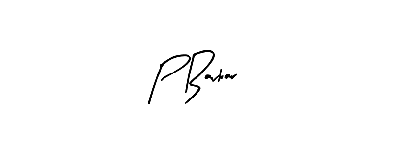 Similarly Arty Signature is the best handwritten signature design. Signature creator online .You can use it as an online autograph creator for name P Bavkar. P Bavkar signature style 8 images and pictures png