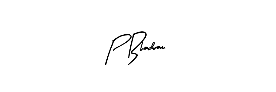 Similarly Arty Signature is the best handwritten signature design. Signature creator online .You can use it as an online autograph creator for name P Bhadram. P Bhadram signature style 8 images and pictures png