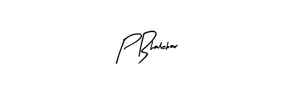 The best way (Arty Signature) to make a short signature is to pick only two or three words in your name. The name P Bhalekar include a total of six letters. For converting this name. P Bhalekar signature style 8 images and pictures png