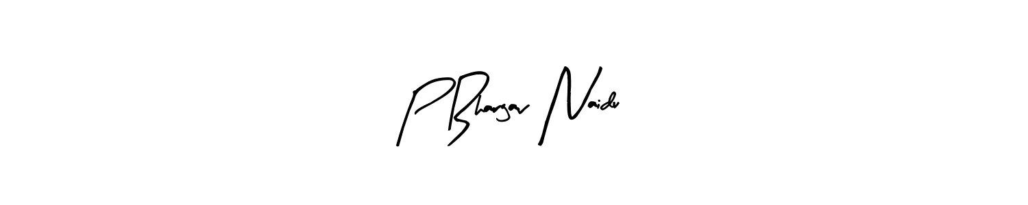 Make a beautiful signature design for name P Bhargav Naidu. With this signature (Arty Signature) style, you can create a handwritten signature for free. P Bhargav Naidu signature style 8 images and pictures png