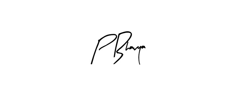 Best and Professional Signature Style for P Bhavya. Arty Signature Best Signature Style Collection. P Bhavya signature style 8 images and pictures png