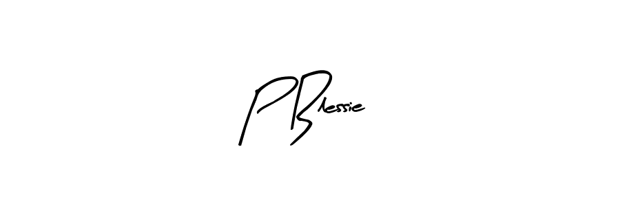 P Blessie stylish signature style. Best Handwritten Sign (Arty Signature) for my name. Handwritten Signature Collection Ideas for my name P Blessie. P Blessie signature style 8 images and pictures png