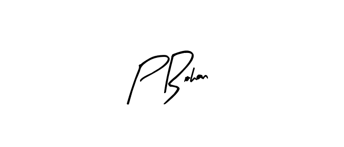 Make a beautiful signature design for name P Bohan. With this signature (Arty Signature) style, you can create a handwritten signature for free. P Bohan signature style 8 images and pictures png