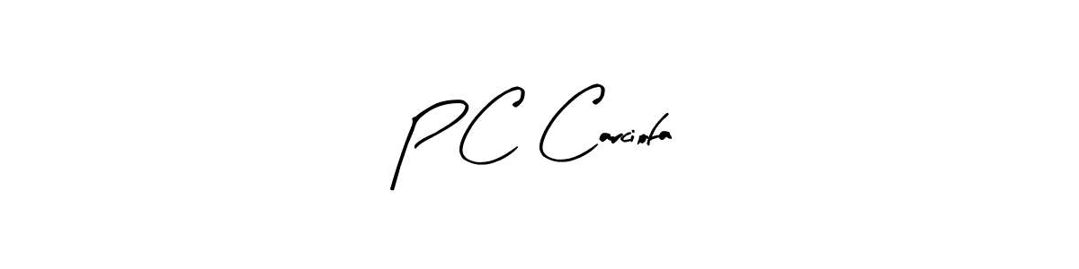 if you are searching for the best signature style for your name P C Carciofa. so please give up your signature search. here we have designed multiple signature styles  using Arty Signature. P C Carciofa signature style 8 images and pictures png