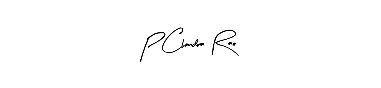 Create a beautiful signature design for name P Chandra Rao. With this signature (Arty Signature) fonts, you can make a handwritten signature for free. P Chandra Rao signature style 8 images and pictures png