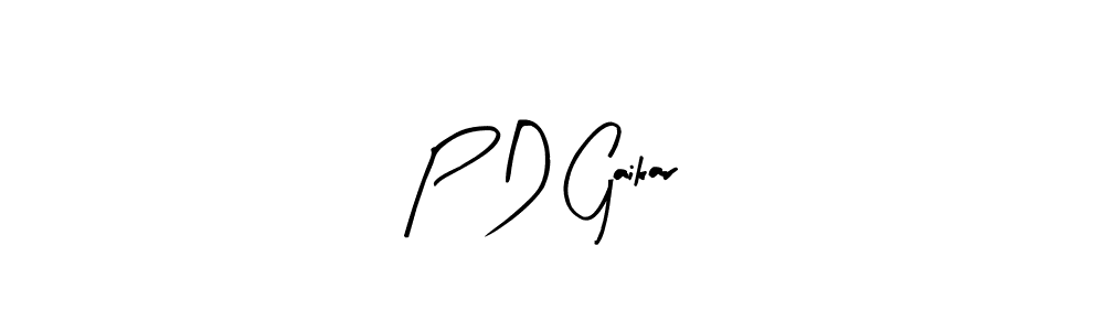 P D Gaikar stylish signature style. Best Handwritten Sign (Arty Signature) for my name. Handwritten Signature Collection Ideas for my name P D Gaikar. P D Gaikar signature style 8 images and pictures png