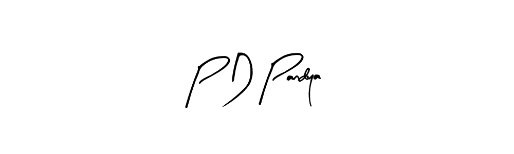 The best way (Arty Signature) to make a short signature is to pick only two or three words in your name. The name P D Pandya include a total of six letters. For converting this name. P D Pandya signature style 8 images and pictures png