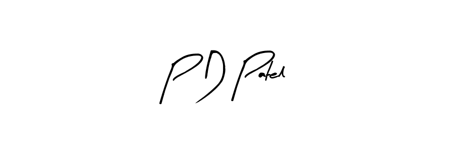 How to make P D Patel name signature. Use Arty Signature style for creating short signs online. This is the latest handwritten sign. P D Patel signature style 8 images and pictures png