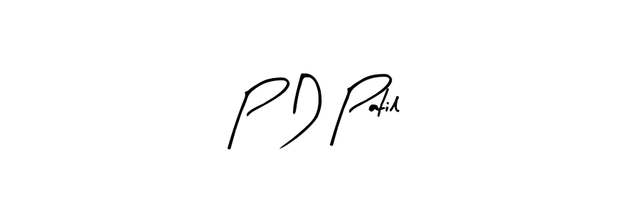 P D Patil stylish signature style. Best Handwritten Sign (Arty Signature) for my name. Handwritten Signature Collection Ideas for my name P D Patil. P D Patil signature style 8 images and pictures png