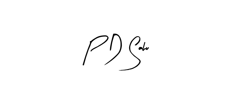 Create a beautiful signature design for name P D Sahu. With this signature (Arty Signature) fonts, you can make a handwritten signature for free. P D Sahu signature style 8 images and pictures png