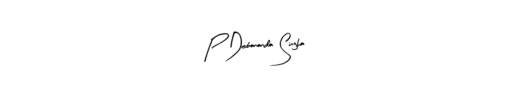 Arty Signature is a professional signature style that is perfect for those who want to add a touch of class to their signature. It is also a great choice for those who want to make their signature more unique. Get P Debananda Singha name to fancy signature for free. P Debananda Singha signature style 8 images and pictures png