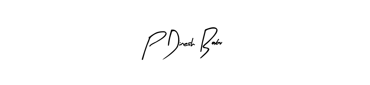 Create a beautiful signature design for name P Dinesh Babu. With this signature (Arty Signature) fonts, you can make a handwritten signature for free. P Dinesh Babu signature style 8 images and pictures png