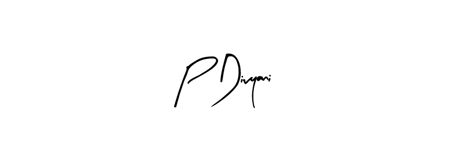 How to Draw P Divyani signature style? Arty Signature is a latest design signature styles for name P Divyani. P Divyani signature style 8 images and pictures png