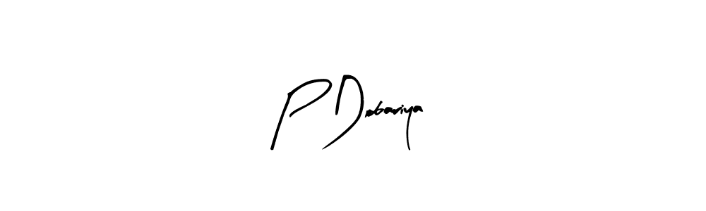 Best and Professional Signature Style for P Dobariya. Arty Signature Best Signature Style Collection. P Dobariya signature style 8 images and pictures png