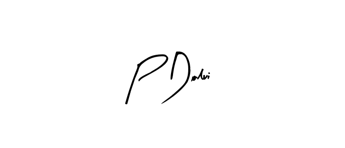 Best and Professional Signature Style for P Dolui. Arty Signature Best Signature Style Collection. P Dolui signature style 8 images and pictures png