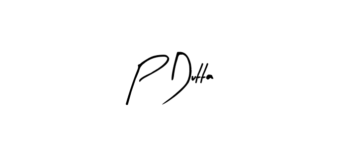 Create a beautiful signature design for name P Dutta. With this signature (Arty Signature) fonts, you can make a handwritten signature for free. P Dutta signature style 8 images and pictures png