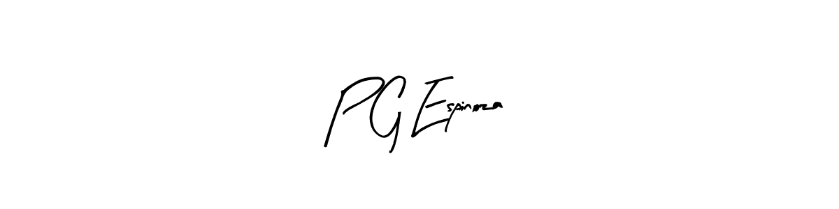 Arty Signature is a professional signature style that is perfect for those who want to add a touch of class to their signature. It is also a great choice for those who want to make their signature more unique. Get P G Espinoza name to fancy signature for free. P G Espinoza signature style 8 images and pictures png