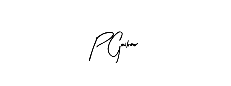 How to make P Gaikar signature? Arty Signature is a professional autograph style. Create handwritten signature for P Gaikar name. P Gaikar signature style 8 images and pictures png