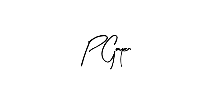 Create a beautiful signature design for name P Gayen. With this signature (Arty Signature) fonts, you can make a handwritten signature for free. P Gayen signature style 8 images and pictures png