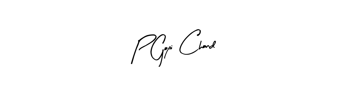 How to make P Gopi Chand name signature. Use Arty Signature style for creating short signs online. This is the latest handwritten sign. P Gopi Chand signature style 8 images and pictures png