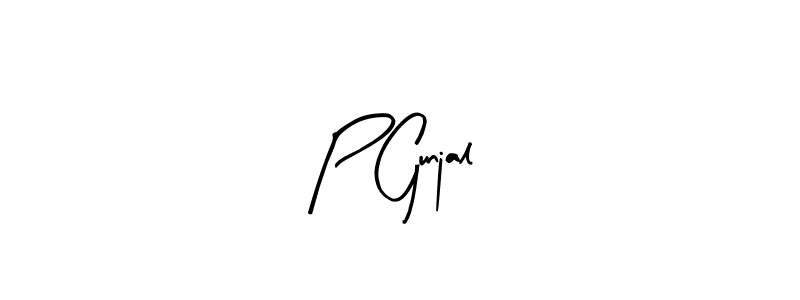 You should practise on your own different ways (Arty Signature) to write your name (P Gunjal) in signature. don't let someone else do it for you. P Gunjal signature style 8 images and pictures png