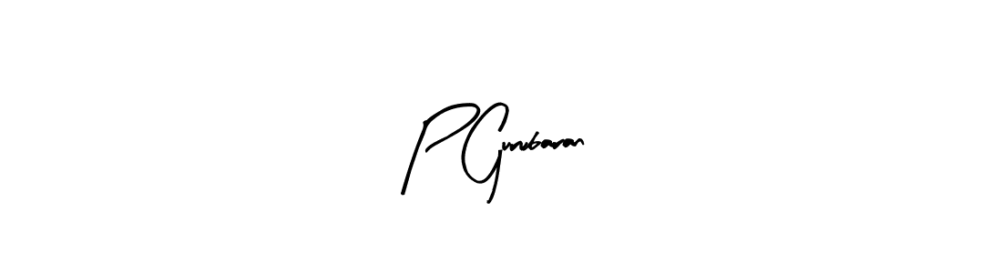 Arty Signature is a professional signature style that is perfect for those who want to add a touch of class to their signature. It is also a great choice for those who want to make their signature more unique. Get P Gurubaran name to fancy signature for free. P Gurubaran signature style 8 images and pictures png