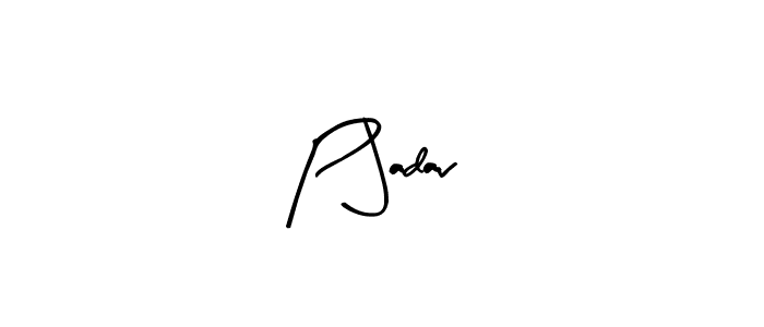 P Jadav stylish signature style. Best Handwritten Sign (Arty Signature) for my name. Handwritten Signature Collection Ideas for my name P Jadav. P Jadav signature style 8 images and pictures png