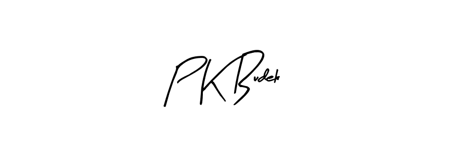 The best way (Arty Signature) to make a short signature is to pick only two or three words in your name. The name P K Budek include a total of six letters. For converting this name. P K Budek signature style 8 images and pictures png