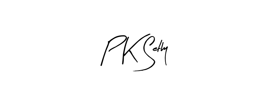 Arty Signature is a professional signature style that is perfect for those who want to add a touch of class to their signature. It is also a great choice for those who want to make their signature more unique. Get P K Sethy name to fancy signature for free. P K Sethy signature style 8 images and pictures png
