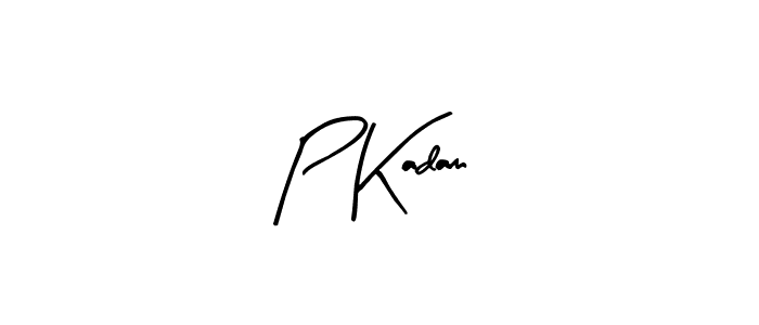 Arty Signature is a professional signature style that is perfect for those who want to add a touch of class to their signature. It is also a great choice for those who want to make their signature more unique. Get P Kadam name to fancy signature for free. P Kadam signature style 8 images and pictures png