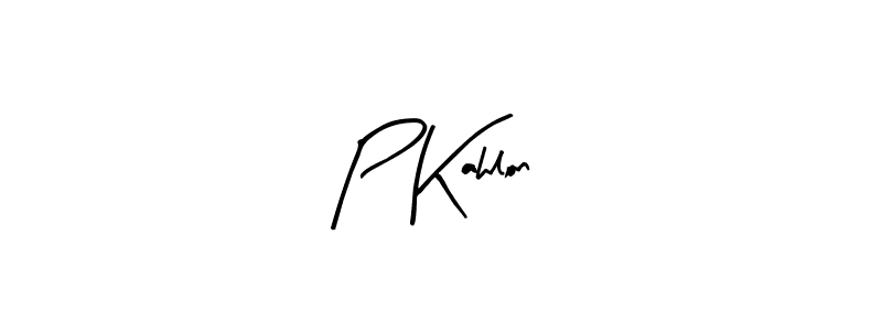 Make a beautiful signature design for name P Kahlon. With this signature (Arty Signature) style, you can create a handwritten signature for free. P Kahlon signature style 8 images and pictures png